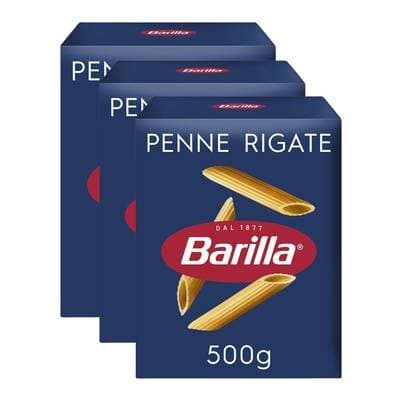 Barilla Pâtes Penne rigate, Lot de 3x500g