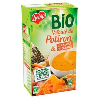 Liebig Velouté de Potiron et Graines de Courges Bio Soupe liquide en brique familiale, 1L
