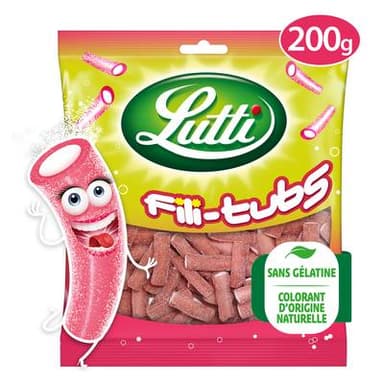 Lutti Bonbons fili tubs fraise, 200g