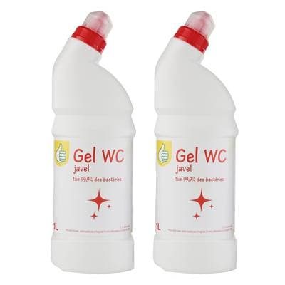 Pouce Gel WC avec javel, Lot de 2x1L