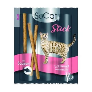 Riga Socat Stick Saumon Friandise pour Chat, 3x6g