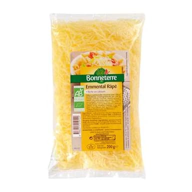 Bonneterre Emmental rapé bio, 200g