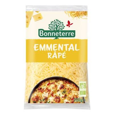 Bonneterre Emmental rapé bio, 200g