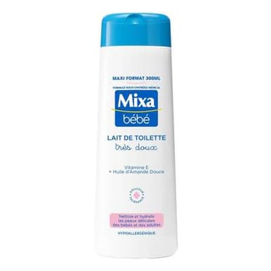 Mixa Bébé Lait de Toilette Très Doux, 300ml