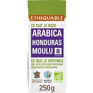 Ethiquable - Commerce Equitable Café moulu Arabica bio du Honduras, 250g
