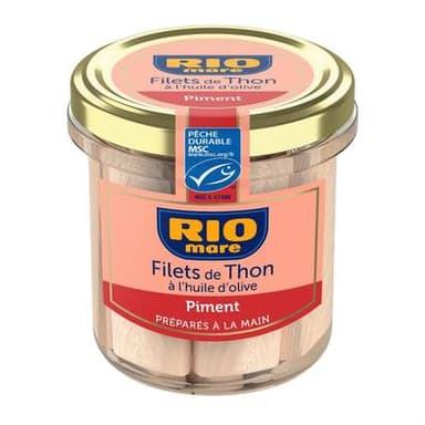 Rio Mare Filets de Thon MSC Huile d'Olive et Piment, 130g