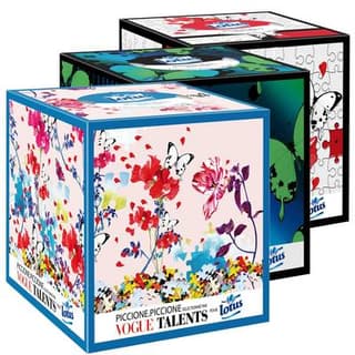 Lotus Mouchoirs blancs boîte cubique, Lot de 3x48 mouchoirs
