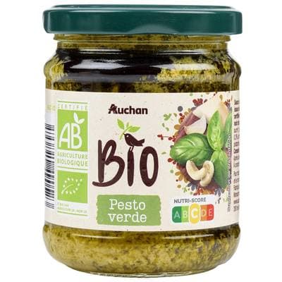 Auchan BIO Sauce pesto verde Bio, 190g
