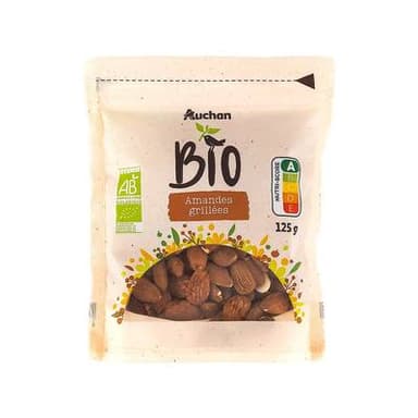 Auchan BIO Amandes Grillées Bio, 125g
