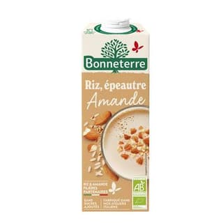 Bonneterre Boisson riz épeautre amande bio, 1L