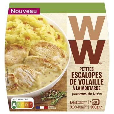 WW Petites Escalopes de Volaille Moutarde et Pomme de Terre, 300g