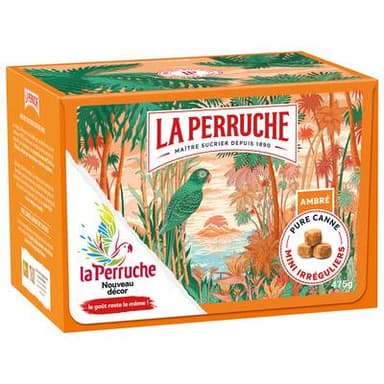 La Perruche Sucre Ambré Carré Mini Irréguliers, 475g