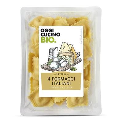 Oggi Cucino Raviolis aux 4 fromages Bio, 250g