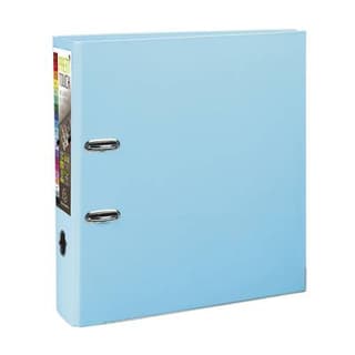 Exacompta Classeur levier bleu clair pour feuilles 24,2 x 29,7 cm, Dos  80 mm