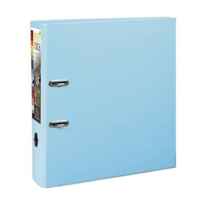 Exacompta Classeur levier bleu clair pour feuilles 24,2 x 29,7 cm, Dos  80 mm