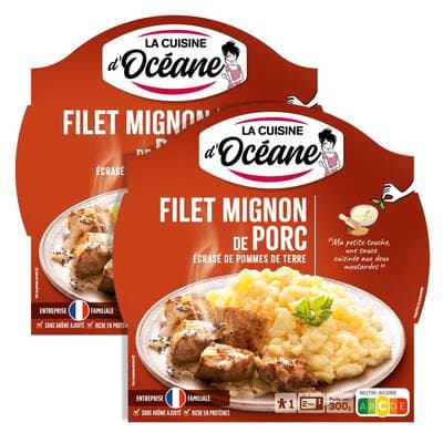 La Cuisine d'Océane Filet Mignon de Porc et Ecrasé de Pommes de Terre, Lot de 2x300g