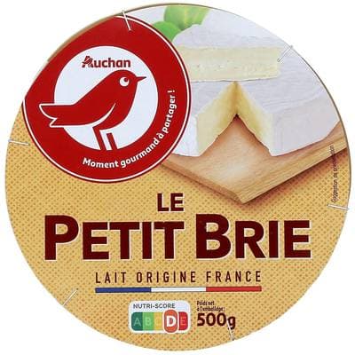 Auchan Petit brie doux et crémeux, 500g