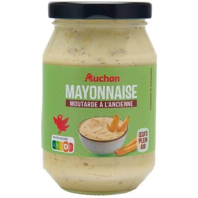 Auchan Mayonnaise à la moutarde à l'ancienne, 235g
