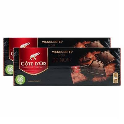Côte d'Or Mignonnettes de chocolat noir, Lot de 2x240g