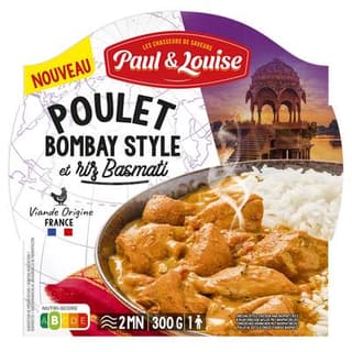 Paul & Louise Poulet Bombay Style et son riz Basmati, 300g
