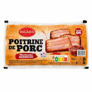 Bigard Poitrine de Porc Marinade Barbecue, 600g