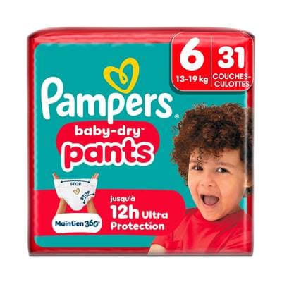 Pampers Babydry Pants Couches culottes Taille 6 - 13-19 kg, 31 couches-culottes