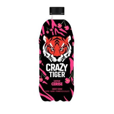 Crazy Tiger Boisson énergisante saveur cerise, 1L