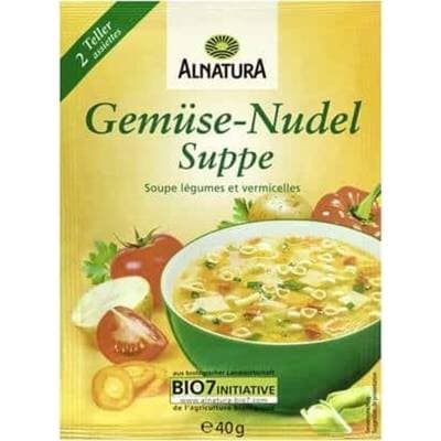 Alnatura Soupe légumes et pâtes déshydratés bio, 40g