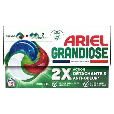 Ariel Lessive Capsule Grandiose Original, 15 capsules