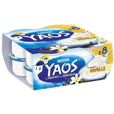 Yaos Yaourt à la Grecque Vanille, 8x125g