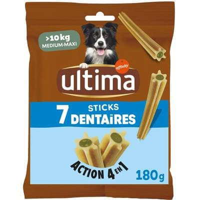 Affinity - Ultima 7 Sticks dentaires active 4 en 1 pour chien moyen et grand, 180g