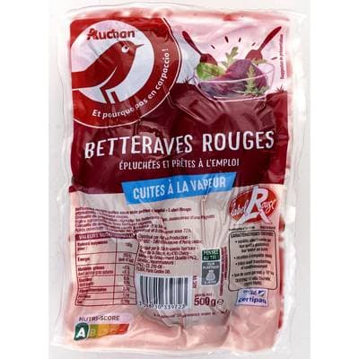 Auchan Betteraves Cuites Label Rouge, 500g