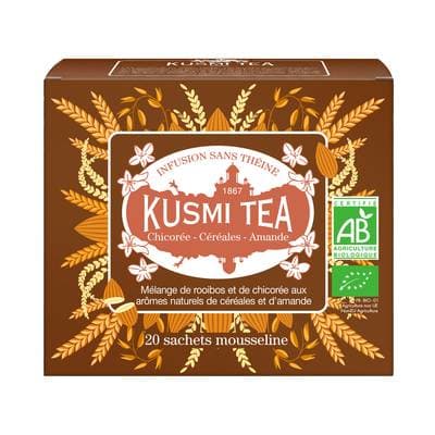 Kusmi Tea Rooibos Chicorée Céréales Amande bio, 20 sachets