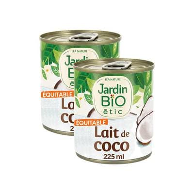 Jardin Bio Etic Lait de coco bio, Lot de 2x225ml
