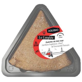 Aquibio Galette de blé noire  complète- Bio, 150g