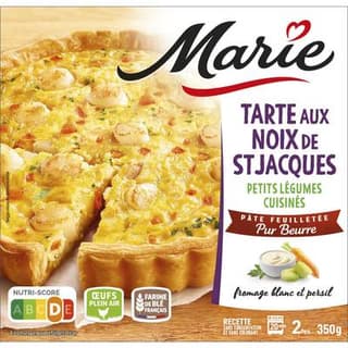 Marie Tarte aux Noix de Saint-Jacques, Petits Légumes Cuisinés, 350g