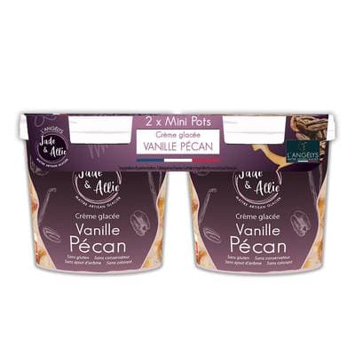 L'Angelys Crème glacée vanille pécan, 2x70g