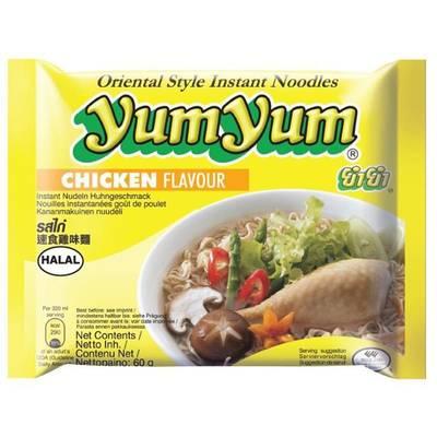8852018101024 - Yum Yum - Soupe Nouilles Instantanées Saveur Poulet en sachet