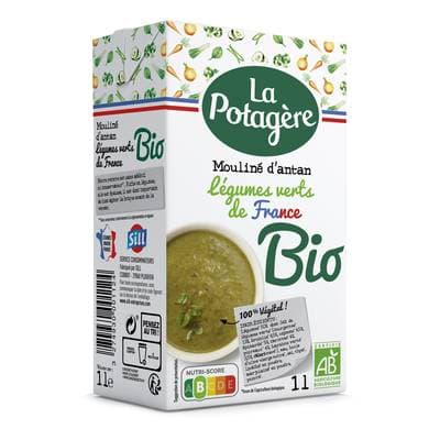 La Potagère Mouliné d'Antan Légumes Verts de France Bio, 1L