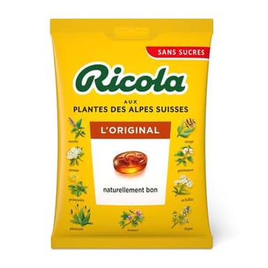 Ricola Bonbons aux plantes avec extraits de plante de Stevia, 70g