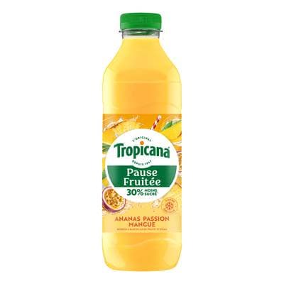 Tropicana Pause Fruitée Boisson à l'ananas passion et mangue, 1L