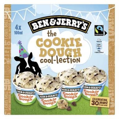 Ben&Jerry's Crème glacée Cookie Dough, 4x72g