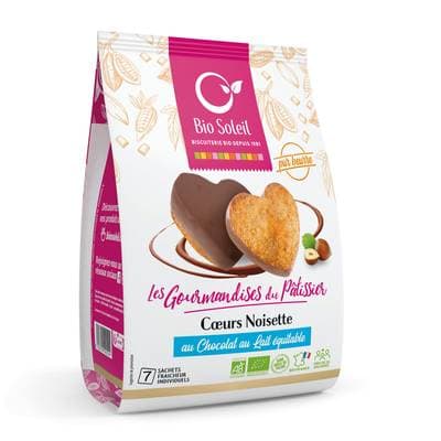 Bio Soleil Coeur noisette chocolat au lait, 180g
