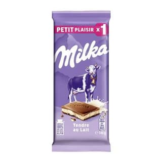 Milka Tablette Tendre Chocolat au Lait, 100g