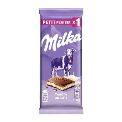 Milka Tablette Tendre Chocolat au Lait, 100g