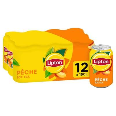 Lipton Thé glacé saveur pêche, 12x15cl