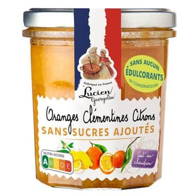 Lucien Georgelin Préparation 3 Agrumes (orange - Clémentine - Citron)  sans sucres ajoutés, 320g