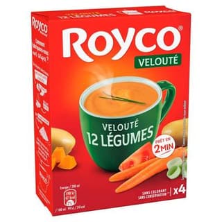 Royco Soupe Velouté 12 Légumes instantanée en sachet individuel, 49g