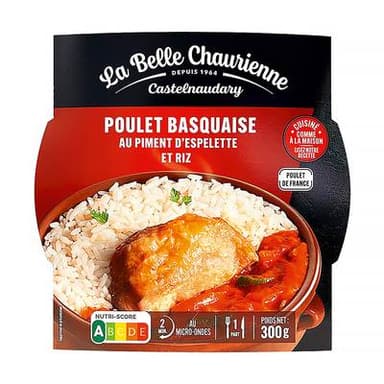 La Belle Chaurienne Poulet Basquaise au piment d'Espelette et son riz, 300g