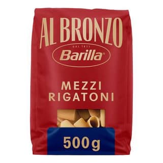 Barilla Al Bronzo Pâtes Mezzi Rigatoni Premium, 500g